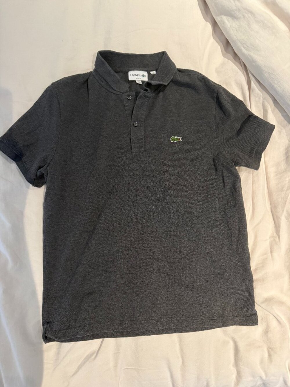 Gray Slim Fit Lacoste Polo XXL